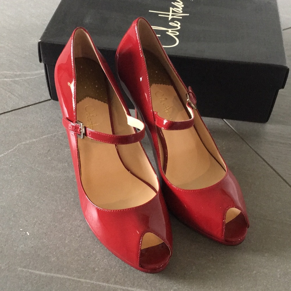 Cole Haan Nike air carma pump in Claret patent